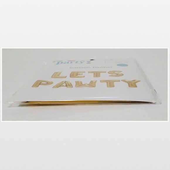 2 New Balloon Pet Banner Letter Spell Out Gold Party Animal NWT - Picture 10 of 10